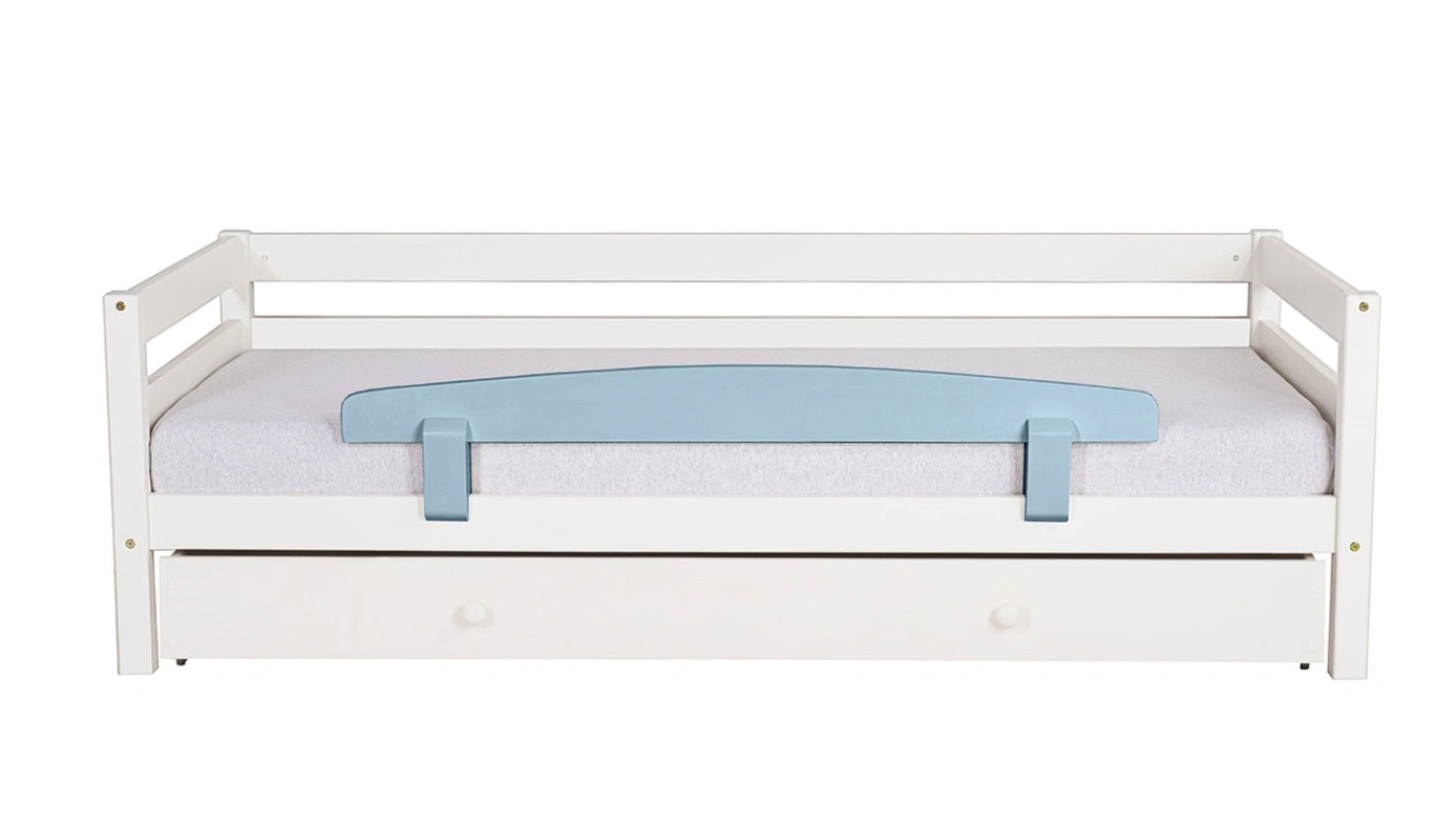 מיטת ילדים מיקה עם ארגז רוחב 80 ס"מ | עם מעקה אחורי